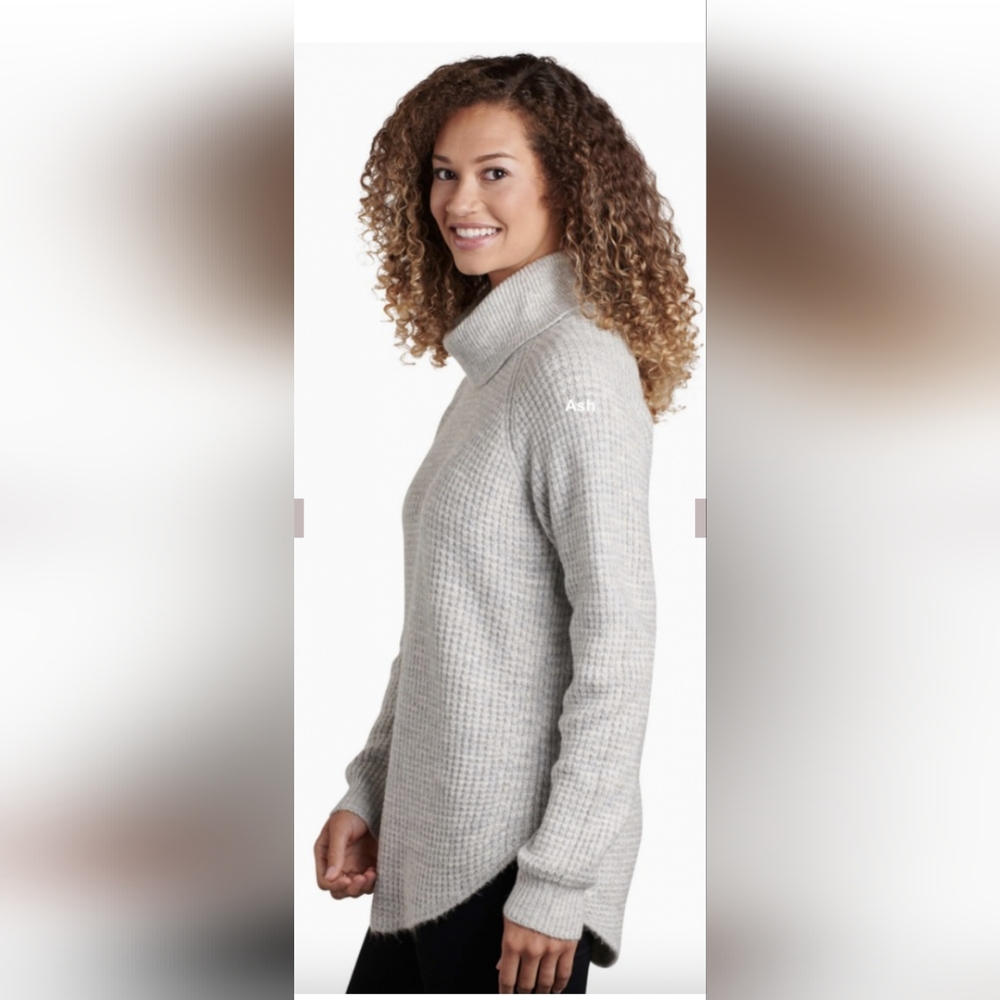 Kuhl Heather Ash Gray Cowl Neck Sienna Sweater Size 12